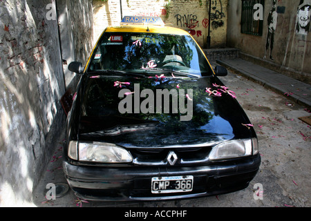 Taxi, Palermo district, Buenos Aires, Argentina Stock Photo