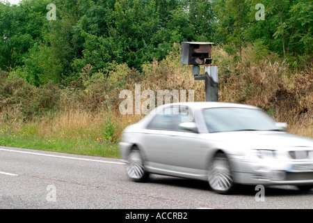 Gatso speed camera near Peterborough Cambridgeshire approaching junction for A1M Stock Photo