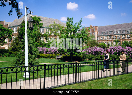 Residence halls on campus of Michigan State University, East Lansing, Michigan, USA Stock Photo