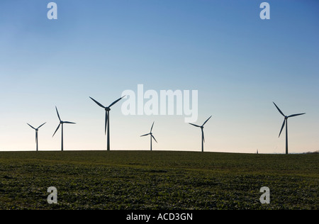Wind power stations. Stock Photo