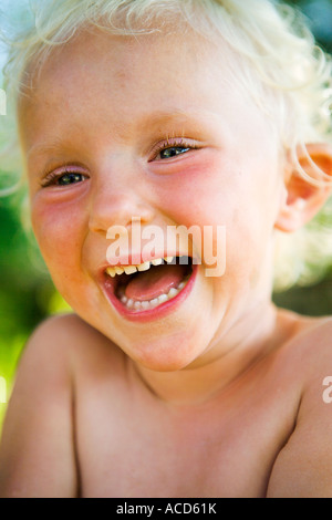 Portrait of a laughing girl. Stock Photo