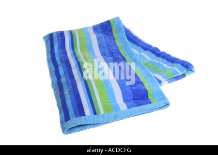 Beach Towel cut out on white background Stock Photo
