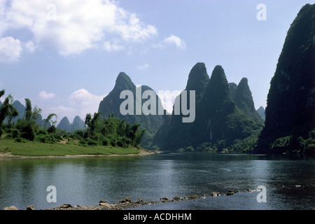 geography / travel, China, Kweilin, fluvial topography with people ...