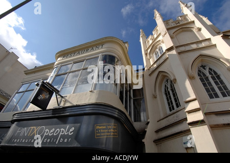 The Pintxo people tapas restaurant housed in the Regency Gothic House in Western  Road Brighton East Sussex Stock Photo