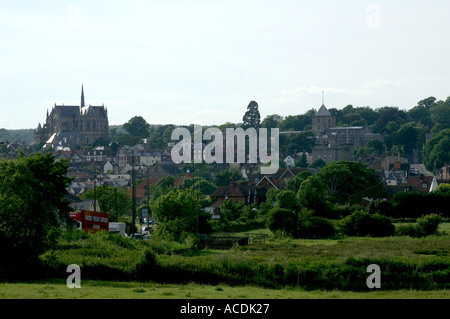 Castle cathedral Arundel South Downs West Sussex England United Kingdom UK Great Britain GB Europe Stock Photo