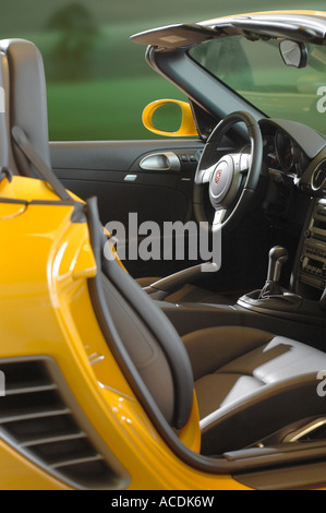 Porcshe Boxter Car Interior Drivers Seat Stock Photo
