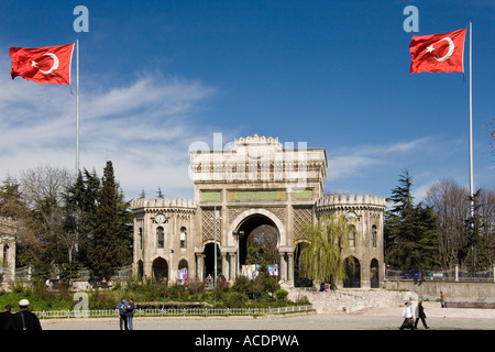 The entrance to Istanbul University in Beyazit Square in Istanbul, Turkey. Stock Photo