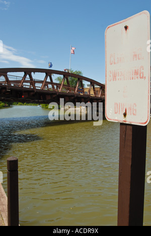 Erie Canal, Fairport NY USA Stock Photo