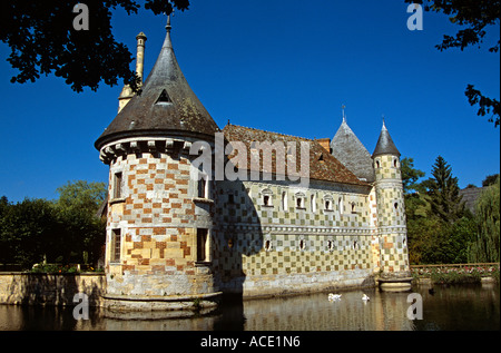 Chateau de St-Germain-de-Livet, Normandy, France Stock Photo