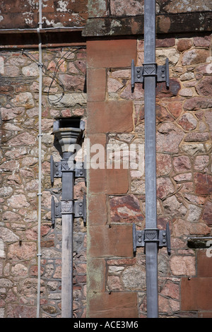 lead drainpipes and downspouts Stock Photo