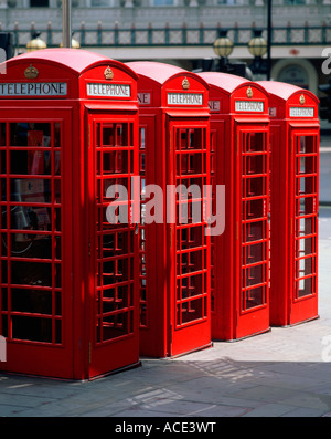 GB LONDON TELEPHONE BOXES Stock Photo