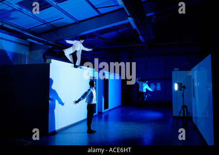 Smash Boyz dance experiment performance during the North Devon Festival Stock Photo