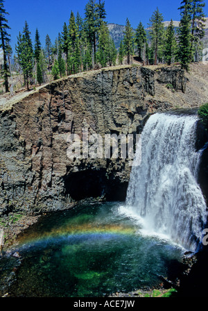 Rainbow Falls in Devils Postpile National Monument by Mammoth Lakes, California Stock Photo