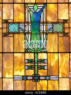 Louis Sullivan stained glass Stock Photo