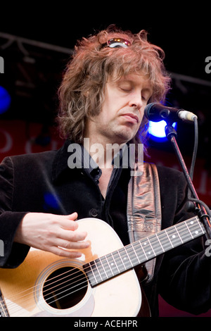 Mike Scott lead singer with Scottish band The Waterboys Stock Photo