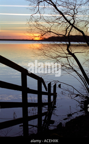 Sunset,Lower Rivington Reservoir, Lever Park, Horwich, Bolton, Greater ...