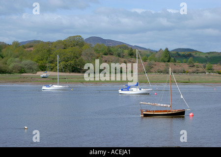 Yachts at Kippford in Dumfries and Galloway South West Scotland Stock Photo