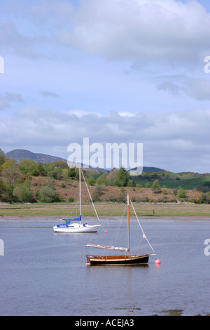 Yachts at Kippford in Dumfries and Galloway South West Scotland Stock Photo