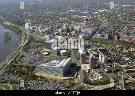 Aerial view of Trenton, capital of New Jersey, U.S.A. Stock Photo