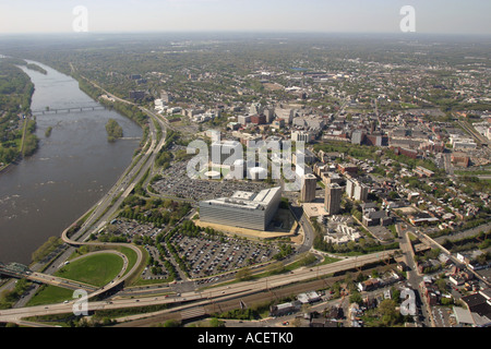 Aerial view of Trenton, capital of New Jersey, U.S.A. Stock Photo