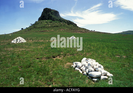 Isandlwana hill or Sphinx the scene of the Anglo Zulu battle site of ...