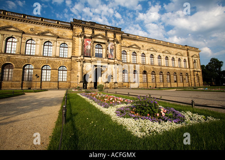 The entrance to the Zwinger now the Semper Gallery Dresden Saxony Germany Stock Photo
