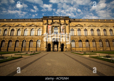 The entrance to the Zwinger now the Semper Gallery Dresden Saxony Germany Stock Photo