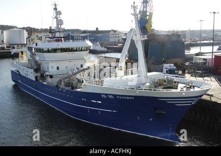 Ships in Aberdeen Harbour Scotland Stock Photo