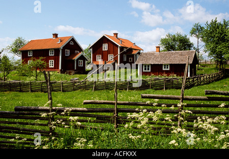 Countryside farm in Småland Sweden Stock Photo