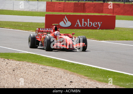 Kimi Raikkonen in his Ferrari at the British Grand Prix Stock Photo