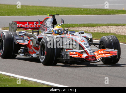 Lewis Hamilton applauds the crowd Stock Photo