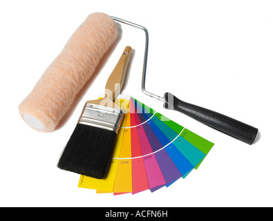 roller brush swatches Stock Photo