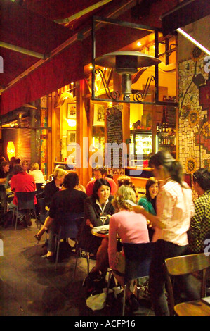 Cafes and Restaurants Block Place Melbourne Victoria Australia Stock Photo