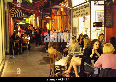 Cafes and Restaurants Block Place Melbourne Victoria Australia Stock Photo