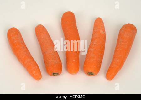 Vegetable produce typical supermarket bought carrots Stock Photo