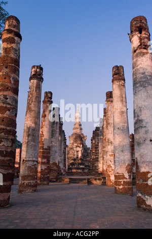 Wat Mahathat Sukhothai Historical Park Sukhothai Thailand Stock Photo