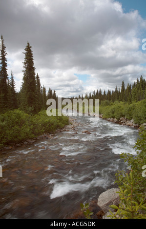 Willow Creek along Hatcher Pass Road in the Talkeetna Mountains Alaska Stock Photo