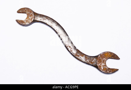 antique double open end wrench Stock Photo