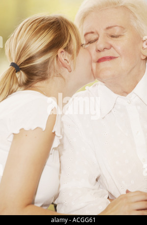 Grandma and granddaughter Stock Photo - Alamy