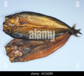 Prepared kippers smoked herring an important source of Vitamin D and sodium Stock Photo