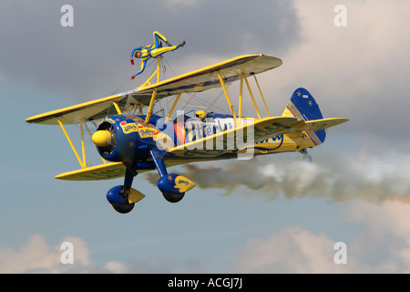 N5057V Boeing PT 13D Kaydet Stearman of the Utterly Butterly display team Sywell Northampton September 2006 Stock Photo