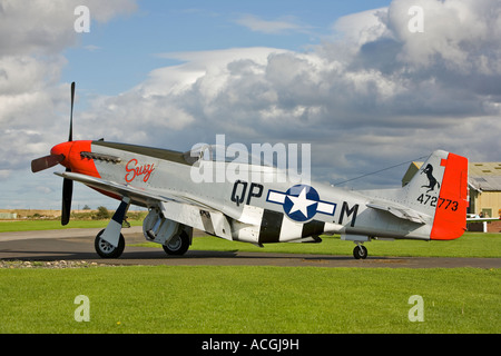 North American P 51D Mustang registration G CDHI Breighton Stock Photo