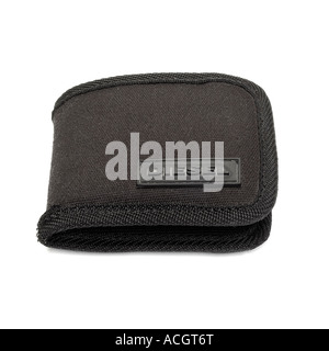 A black mans wallet on a white background Stock Photo