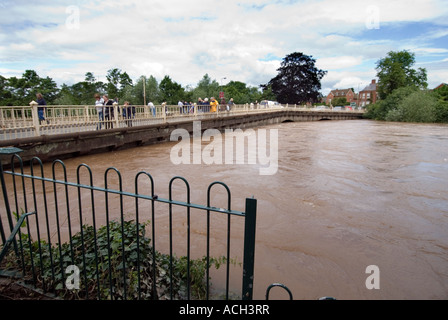 Flooding in Tenbury Wells June 2007 Stock Photo