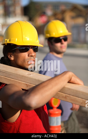Construction workers portrait Stock Photo