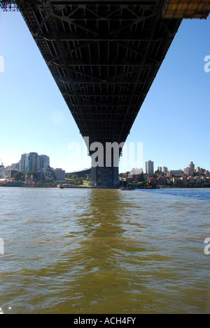 SYDNEY HARBOUR BRIDGE FROM UNDERNEATH AUSTRALIA Stock Photo