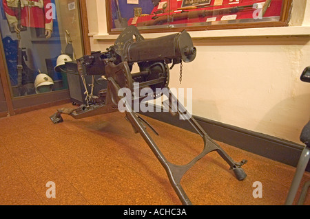 First World War Machine Gun in the museum of the Royal Regiment of Wales, Cardiff Castle, Cardiff, Wales, UK Stock Photo