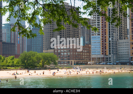 Ohio Street Beach, Chicago, Illinois, USA Stock Photo