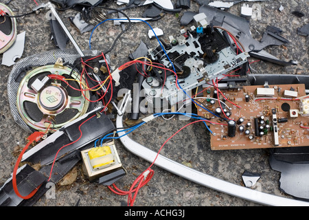 Destroyed broken electronics on dump Stock Photo: 55614304 - Alamy