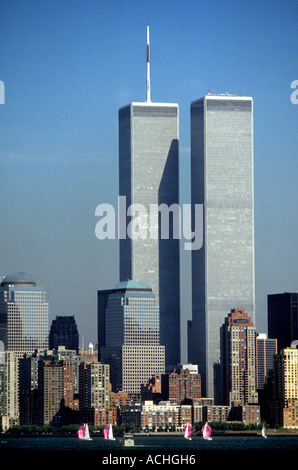 Twin Towers, World Trade Center Stock Photo